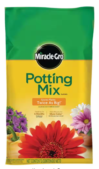 Miracle-Gro Potting Mix 25 qt. For Container Plants, Flowers, Vegetables, Shrubs