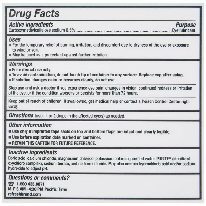 Refresh Tears Lubricant Eye Drops Multi-Pack (4 ct.)