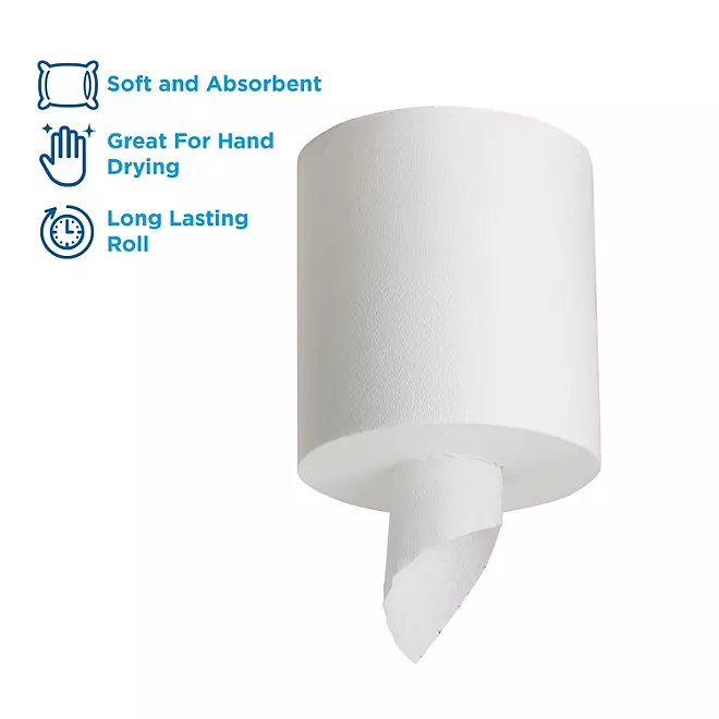 Marathon Premium Centerpull 1-Ply Paper Towels, White (303 sheets/roll, 6 rolls)