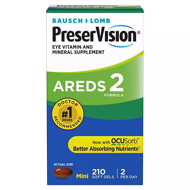 Bausch + Lomb PreserVision AREDS 2 Formula Supplement Softgels (210 ct.)