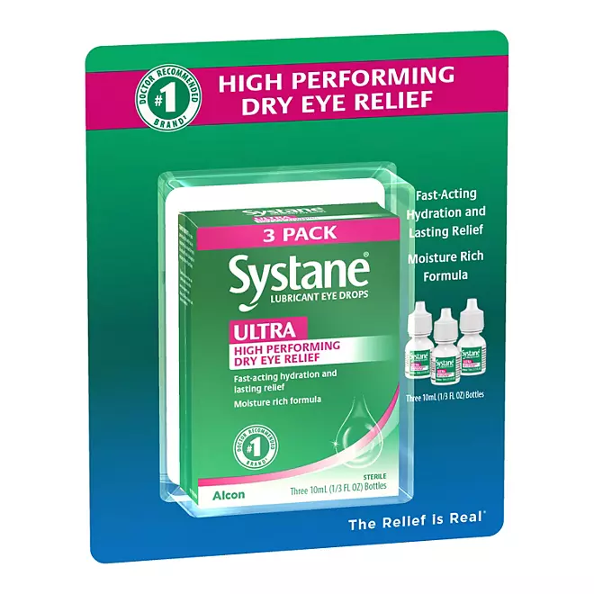Systane Ultra Lubricant Eye Drops (1/3 fl. oz., 3 pk.)