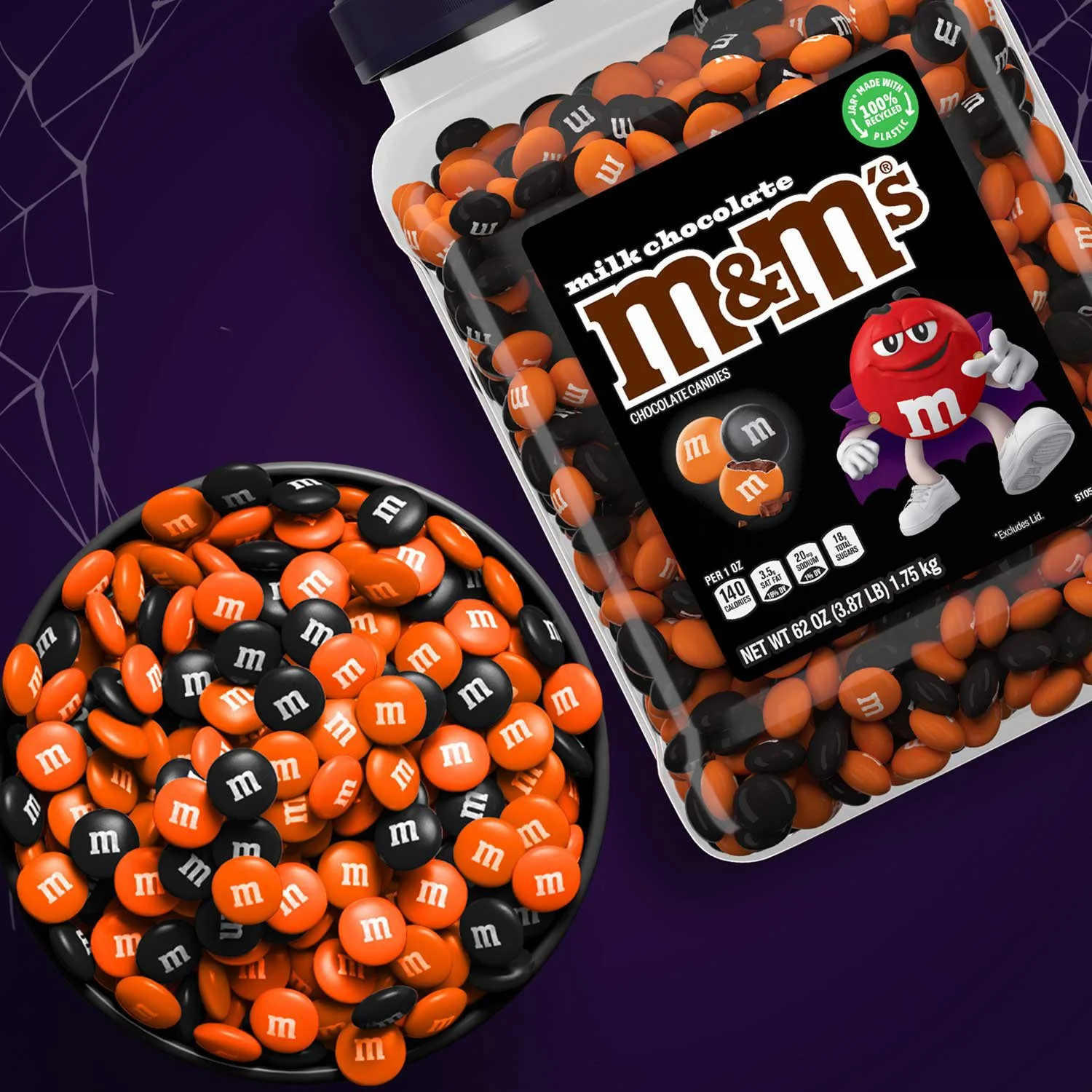 M&M'S Milk Chocolate Halloween Candy, 62 oz.