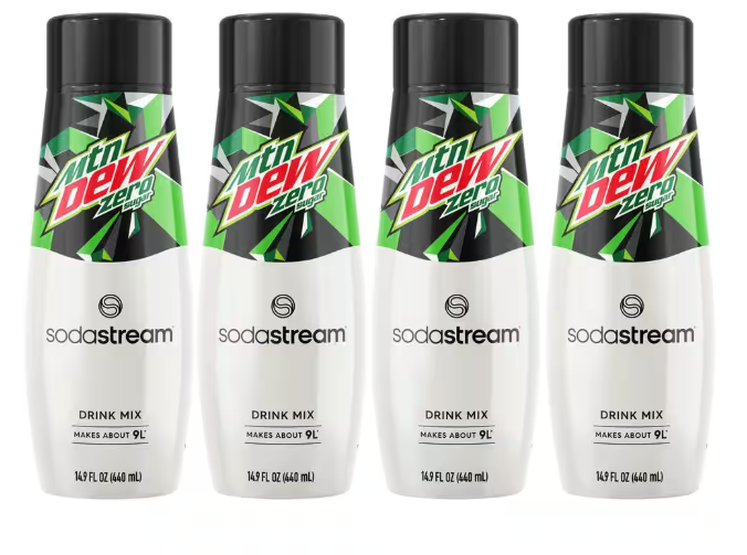 Mountain Dew Zero Sugar Soda Drink Mix, 14.9 Fl oz. (4 Pack)