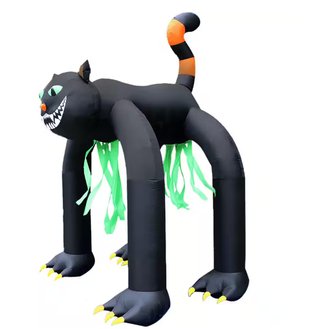 Haunted Hill Farm 10 ft. Tall Pre-Lit Inflatable Black Cat Arch