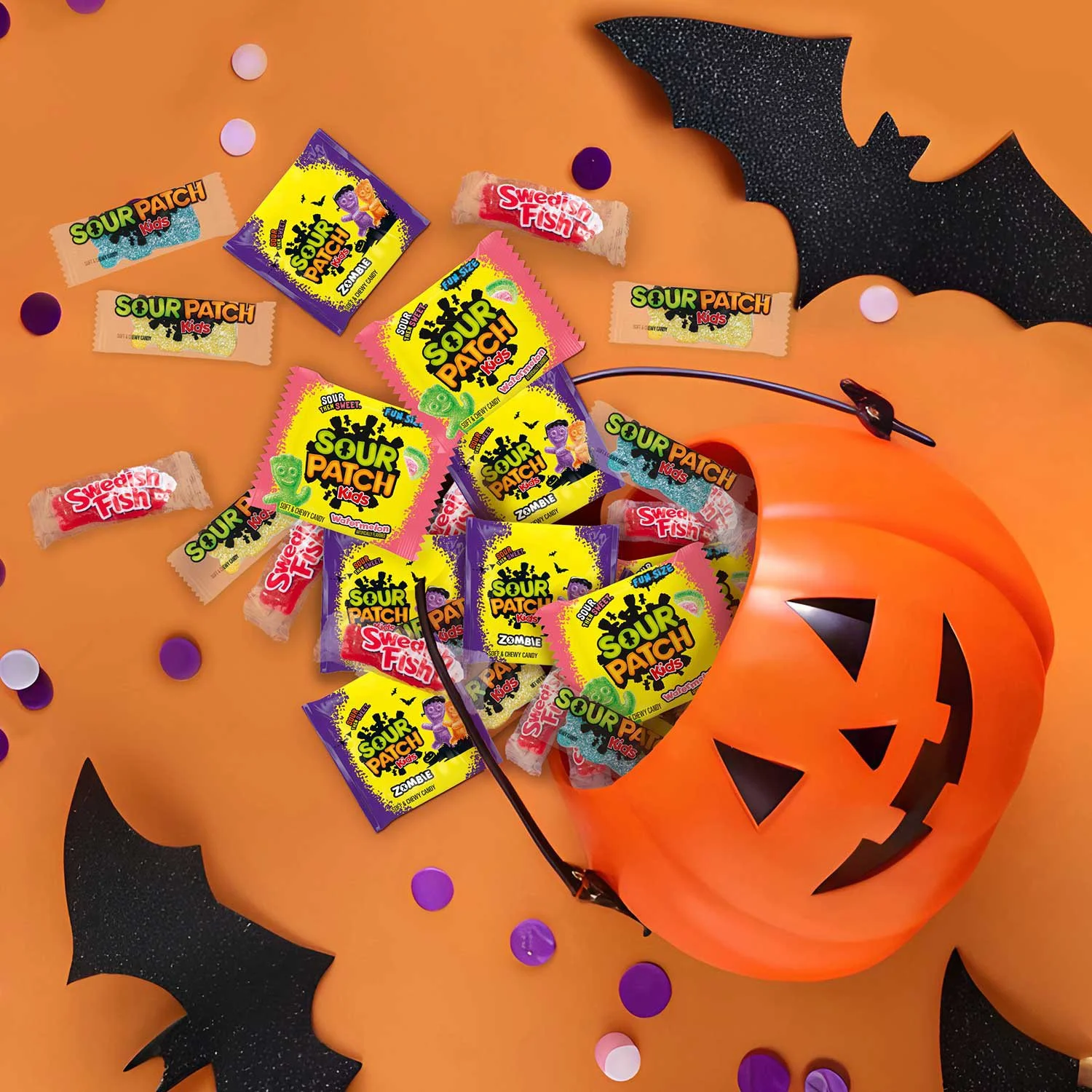 Fish Halloween Candy Variety Pack, 280 pcs. SOUR PATCH KIDS and Swedish