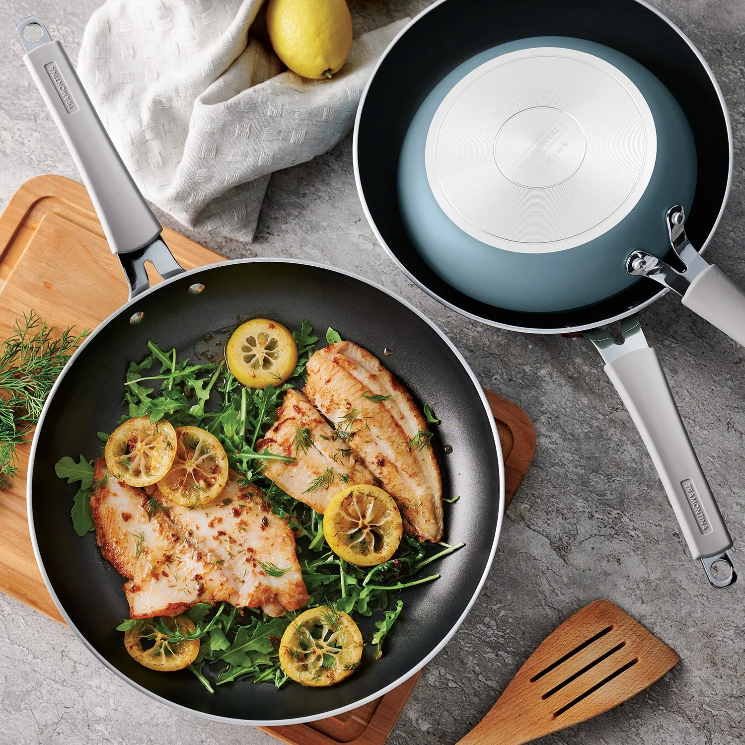 Tramontina 3-Pack Fry Pans with Nonstick Interior, 8,10 and 12 Inch  Blueberry color