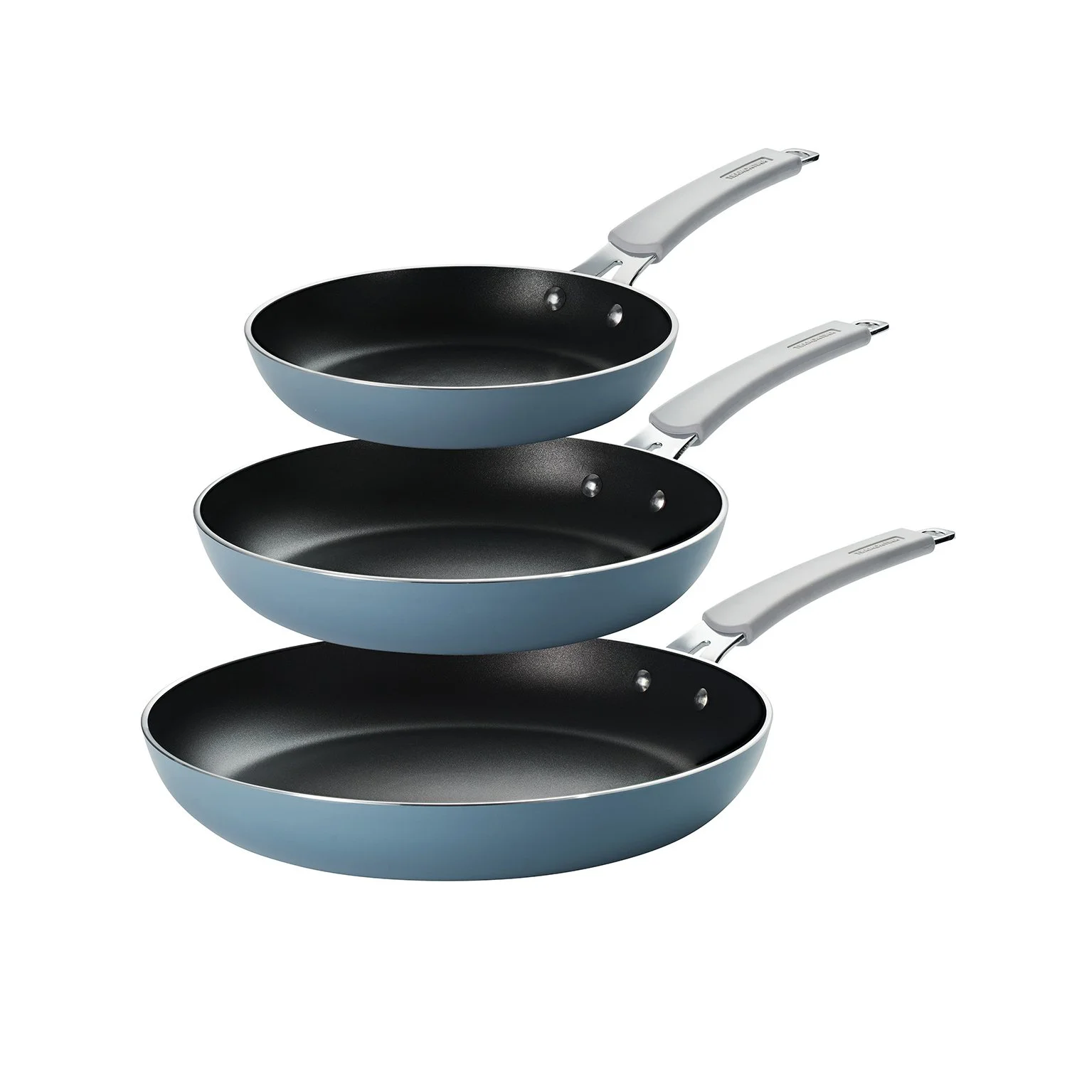 Tramontina 3-Pack Fry Pans with Nonstick Interior, 8,10 and 12 Inch  Blueberry color